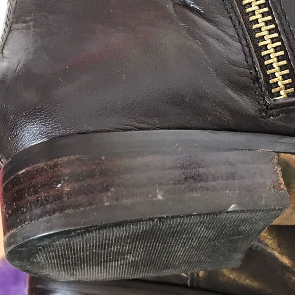 Vince Camuto Womens Leather Boots Sz US 8B/EU 38 Knee High Brown Quilted Zipper - Picture 10 of 12